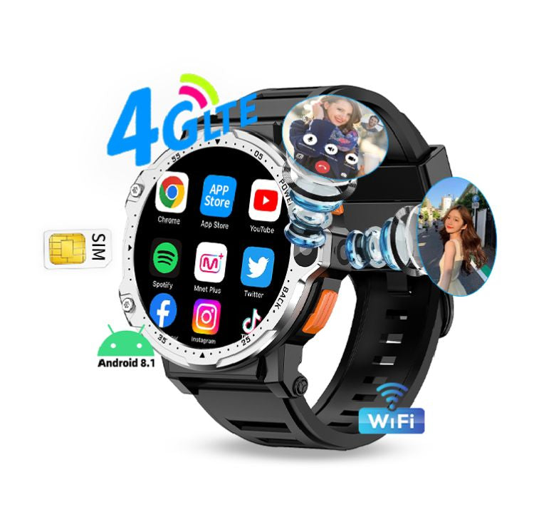 PG999 4G WiFi Smart Watch – Android 8.1, 1.54" HD Display, Dual Camera, Video Calling & 5G SIM Compatible Smartwatch