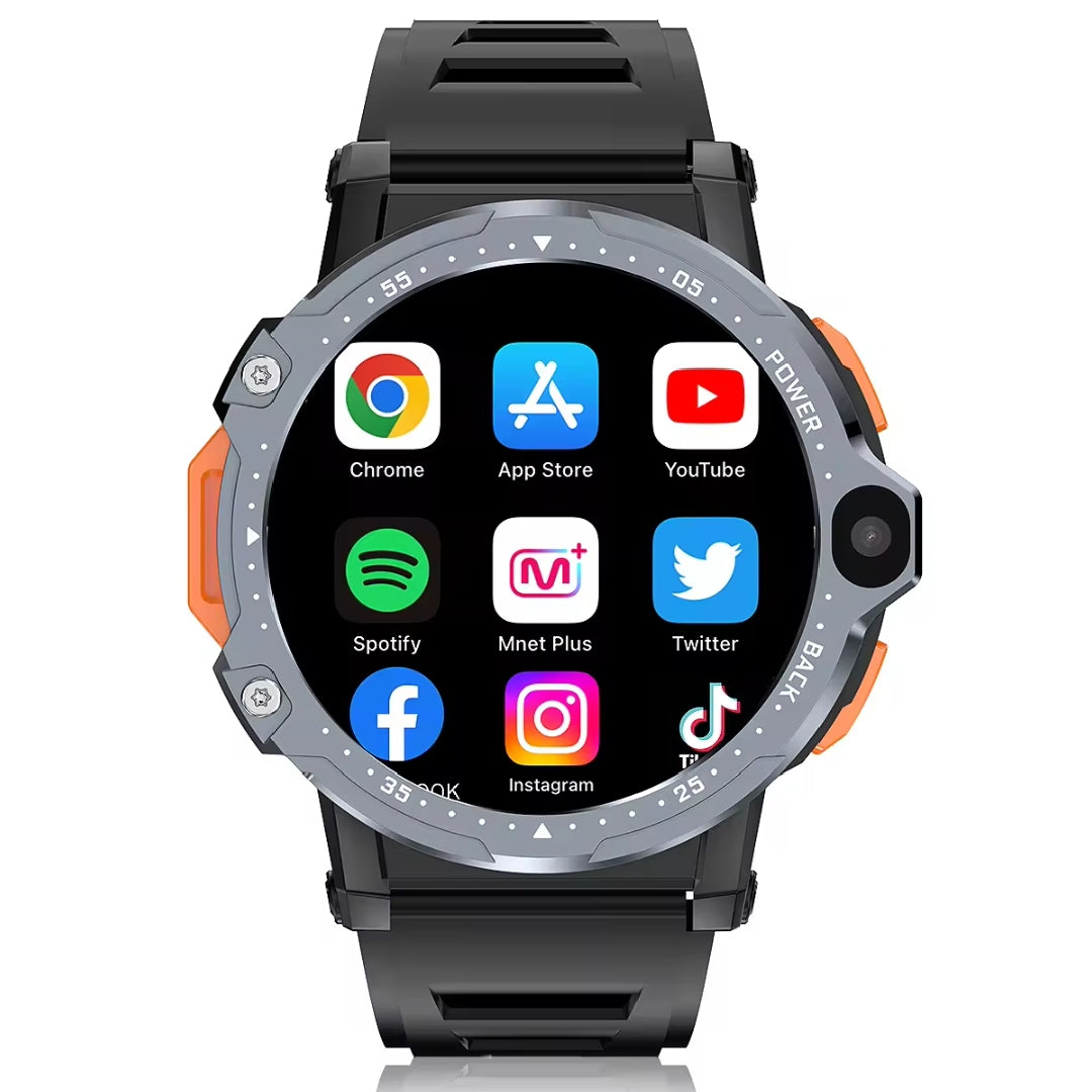 PG999 4G WiFi Smart Watch – Android 8.1, 1.54" HD Display, Dual Camera, Video Calling & 5G SIM Compatible Smartwatch