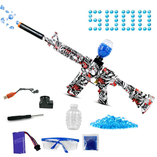 AK-47 Gel Blaster Toy – Automatic Rechargeable Electric Gel Ball Blaster with 1,000 Gel Balls for Kids & Teens