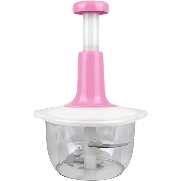 Manual Food Chopper with 3 Stainless Steel Blades – Hand Pull Vegetable Chopper for Onion, Garlic, Fruits, Nuts, Herbs & Meat (330ML/900ML/1.5L/2L)