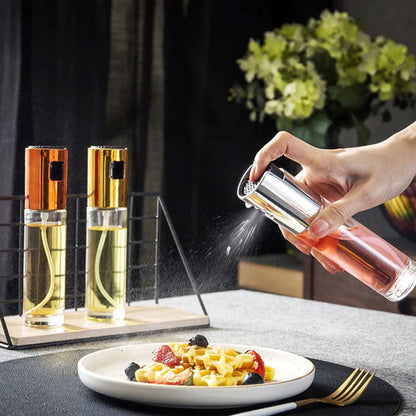 200ml Olive Oil Sprayer Bottle for Cooking – Refillable Fine Mist Oil Spray with Portion Control for Air Fryer, BBQ, Baking, Roasting, Salad & Kitchen