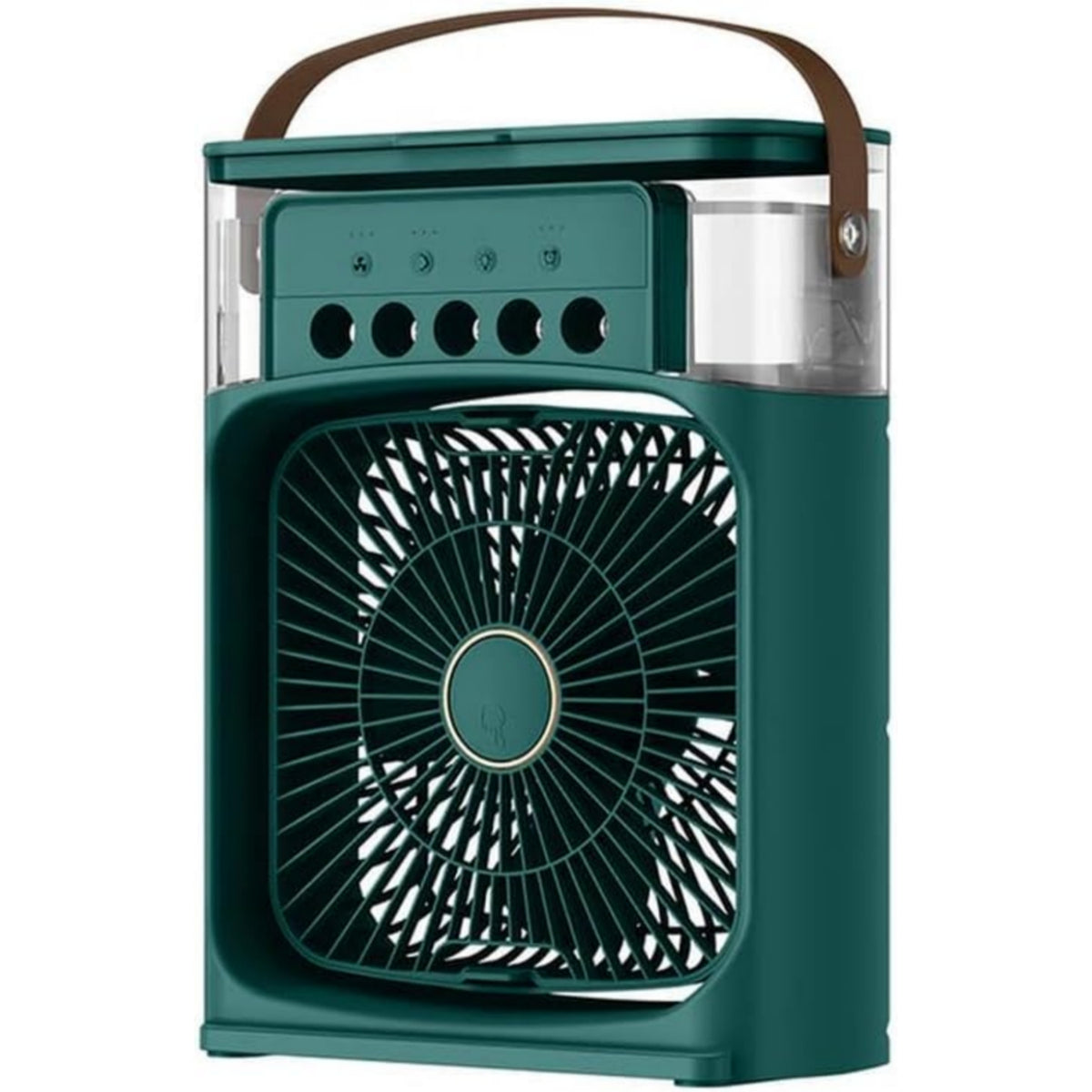 Portable Air Conditioner Mist Fan – 3-in-1 USB Air Cooler with Humidifier, Ice Cooling, LED Light & Adjustable Speeds for Home, Office & Bedroom (10 Inch)