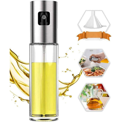 200ml Olive Oil Sprayer Bottle for Cooking – Refillable Fine Mist Oil Spray with Portion Control for Air Fryer, BBQ, Baking, Roasting, Salad & Kitchen