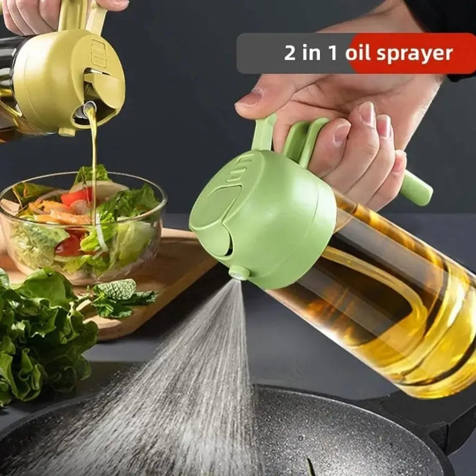 200ml Olive Oil Sprayer Bottle for Cooking – Refillable Fine Mist Oil Spray with Portion Control for Air Fryer, BBQ, Baking, Roasting, Salad & Kitchen