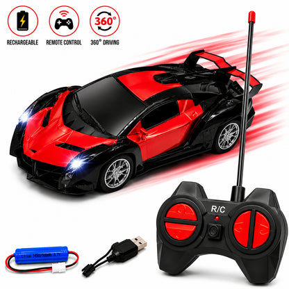 1:20 RC Sports Car – Rechargeable Remote Control Drift Car with LED Headlights, 2.4GHz Racing Toy for Kids