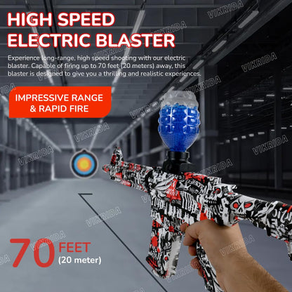 AK-47 Gel Blaster Toy – Automatic Rechargeable Electric Gel Ball Blaster with 1,000 Gel Balls for Kids & Teens