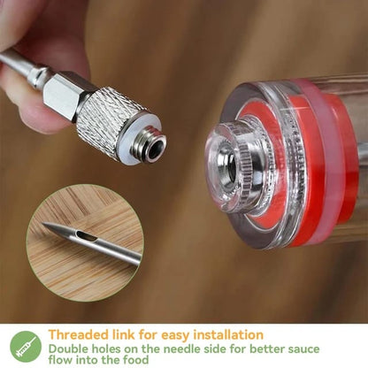 Stainless Steel Meat Injector Syringe 30ml – BBQ Marinade & Seasoning Injector Tool for Turkey, Chicken, Beef, Pork & Lamb