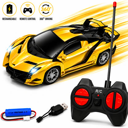 1:20 RC Sports Car – Rechargeable Remote Control Drift Car with LED Headlights, 2.4GHz Racing Toy for Kids