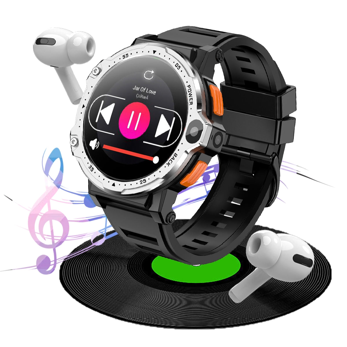 PG999 4G WiFi Smart Watch – Android 8.1, 1.54" HD Display, Dual Camera, Video Calling & 5G SIM Compatible Smartwatch