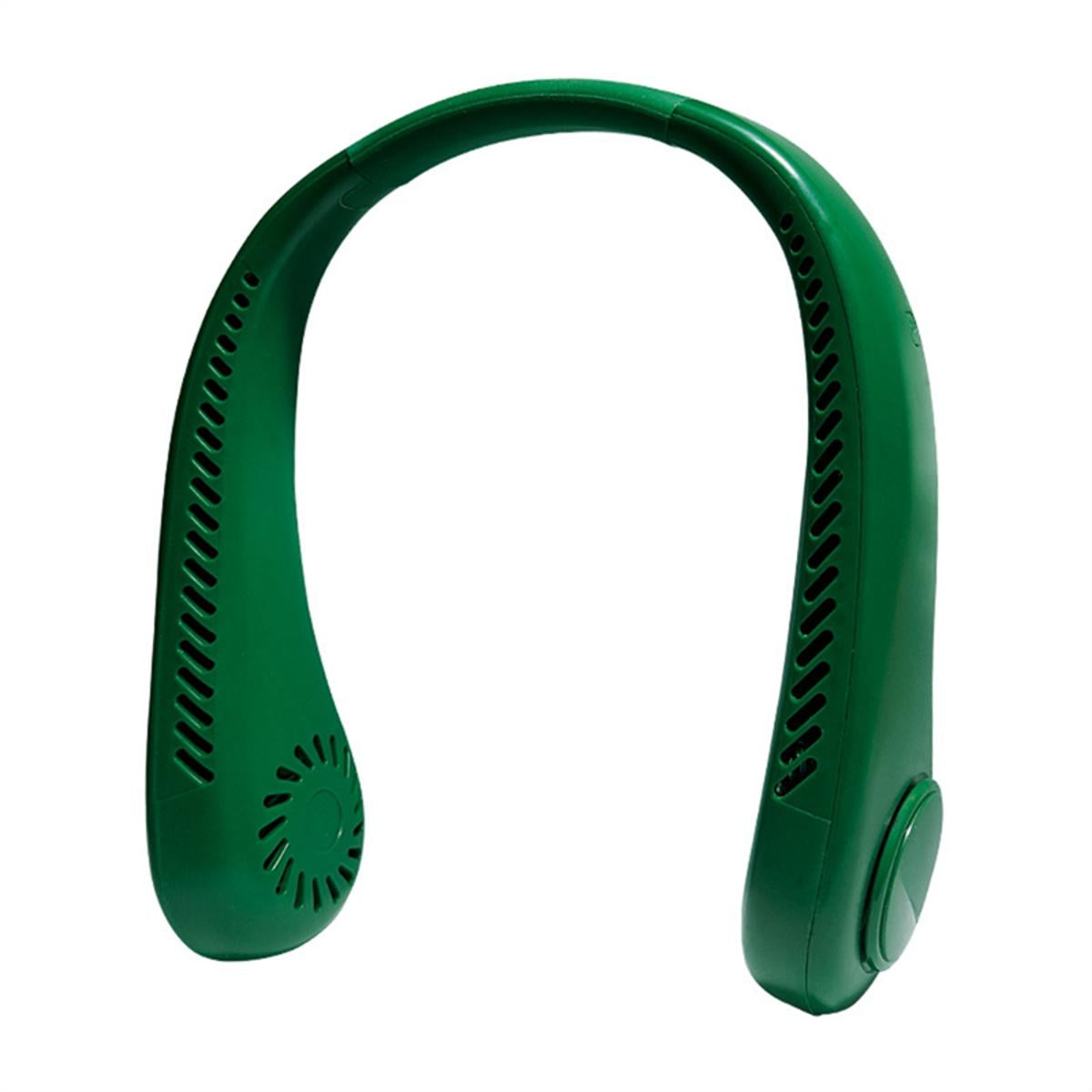 Portable Bladeless Neck Fan – Rechargeable USB Hands-Free Wearable Personal Cooling Fan with Dual Airflow for Travel, Office & Outdoor Use