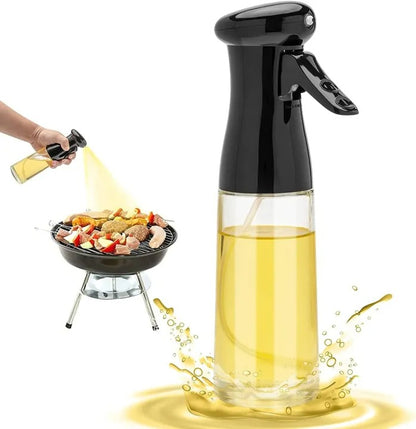 200ml Olive Oil Sprayer Bottle for Cooking – Refillable Fine Mist Oil Spray with Portion Control for Air Fryer, BBQ, Baking, Roasting, Salad & Kitchen