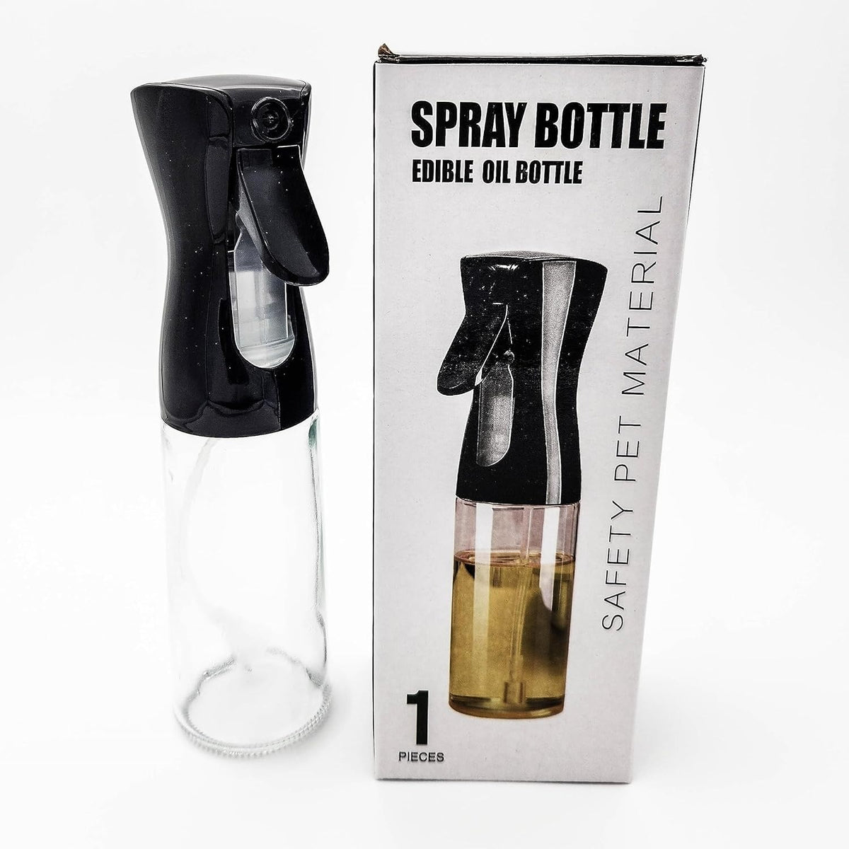 200ml Olive Oil Sprayer Bottle for Cooking – Refillable Fine Mist Oil Spray with Portion Control for Air Fryer, BBQ, Baking, Roasting, Salad & Kitchen