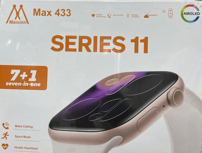 MAX 433 Series 11 (7+1) Smart Watch – Bluetooth Calling, HD Display, Fitness & Health Tracker for Android & iPhone