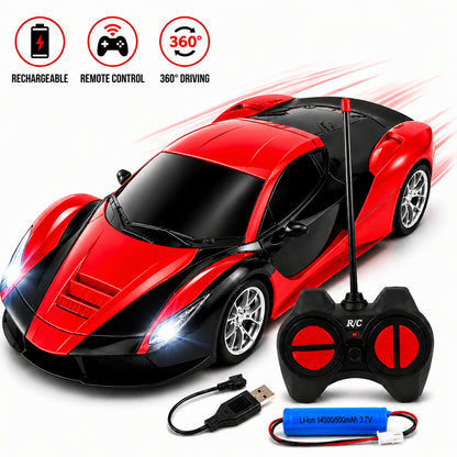 1:20 RC Sports Car – Rechargeable Remote Control Drift Car with LED Headlights, 2.4GHz Racing Toy for Kids