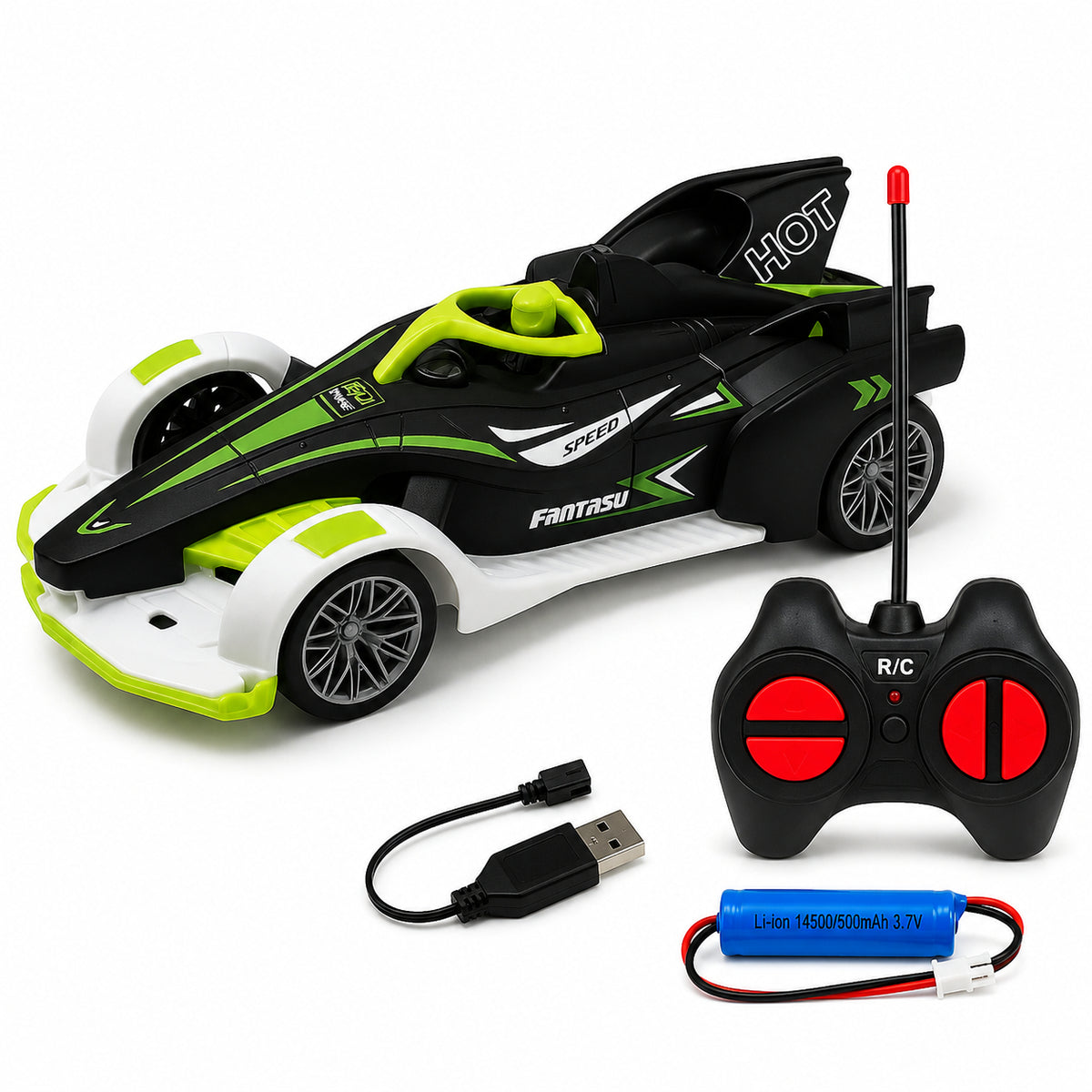 1:20 RC Sports Car – Rechargeable Remote Control Drift Car with LED Headlights, 2.4GHz Racing Toy for Kids