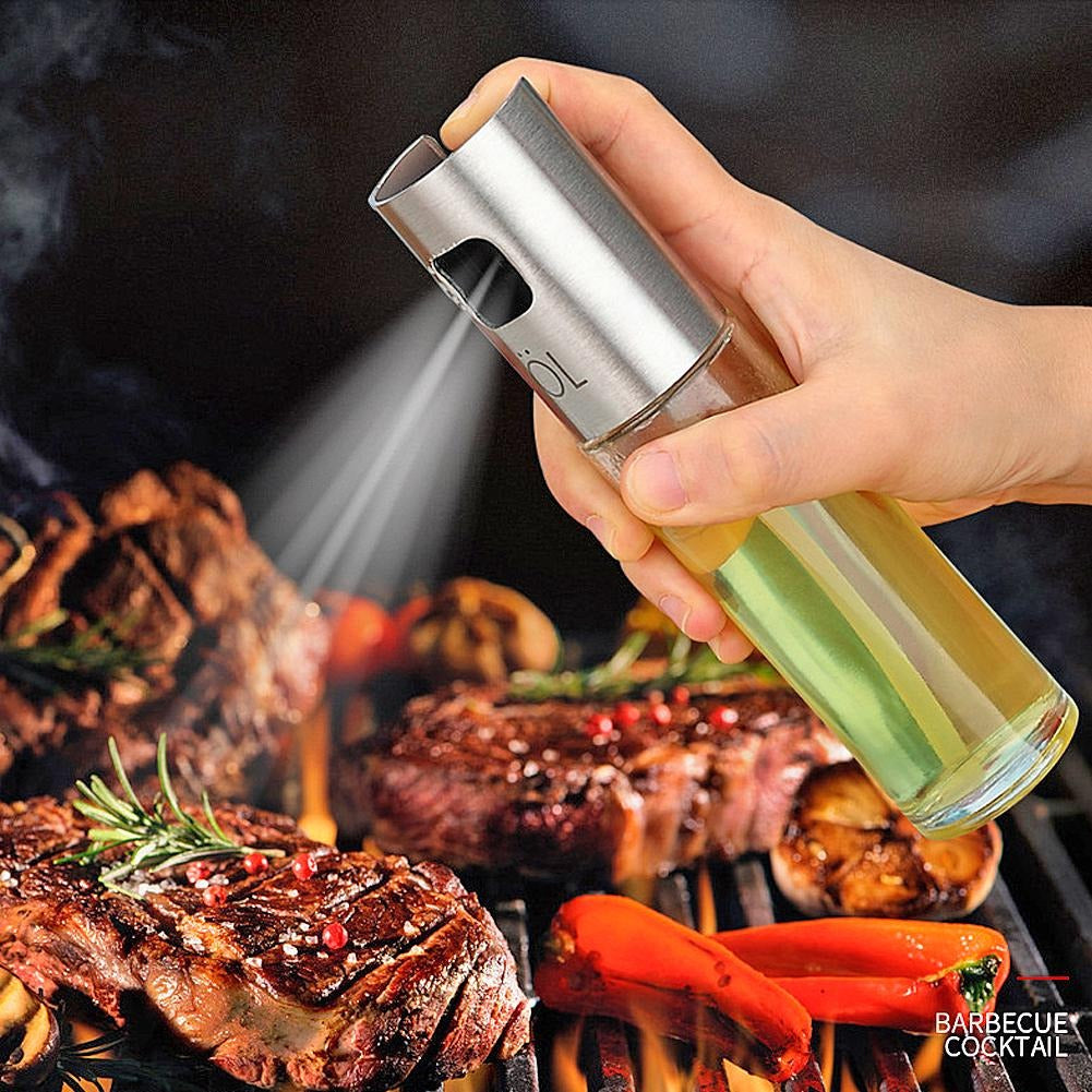 200ml Olive Oil Sprayer Bottle for Cooking – Refillable Fine Mist Oil Spray with Portion Control for Air Fryer, BBQ, Baking, Roasting, Salad & Kitchen