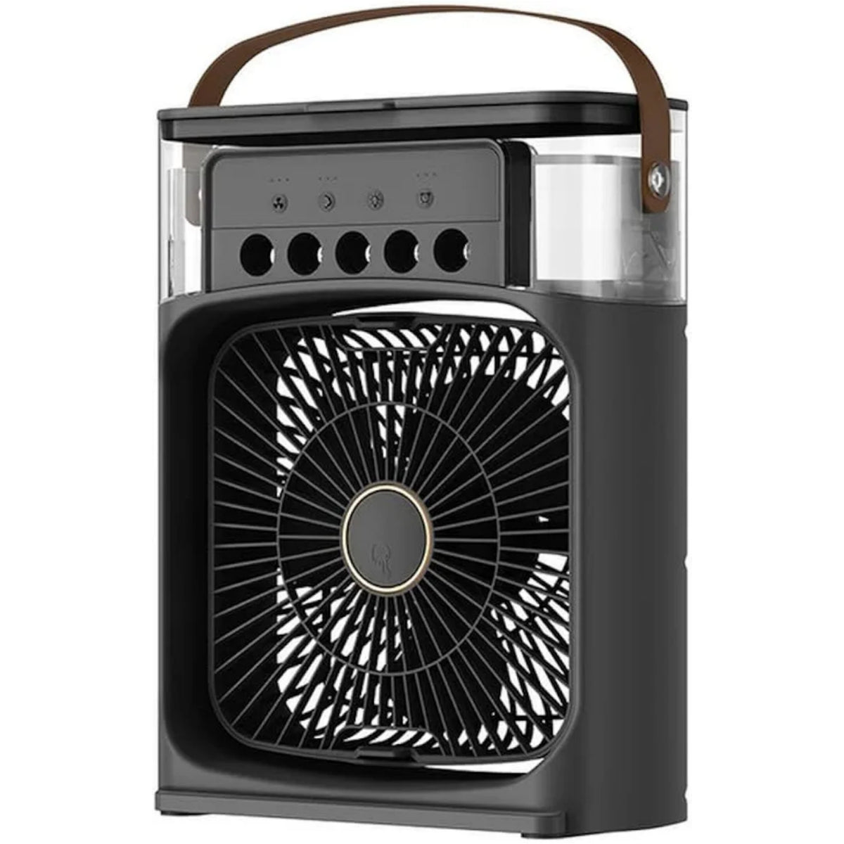 Portable Air Conditioner Mist Fan – 3-in-1 USB Air Cooler with Humidifier, Ice Cooling, LED Light & Adjustable Speeds for Home, Office & Bedroom (10 Inch)